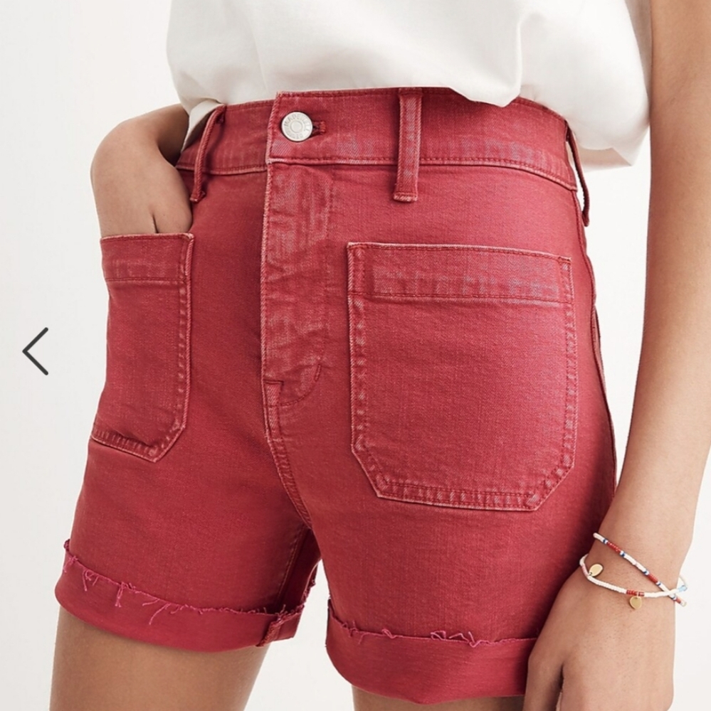 Madewell high rise berry shorts